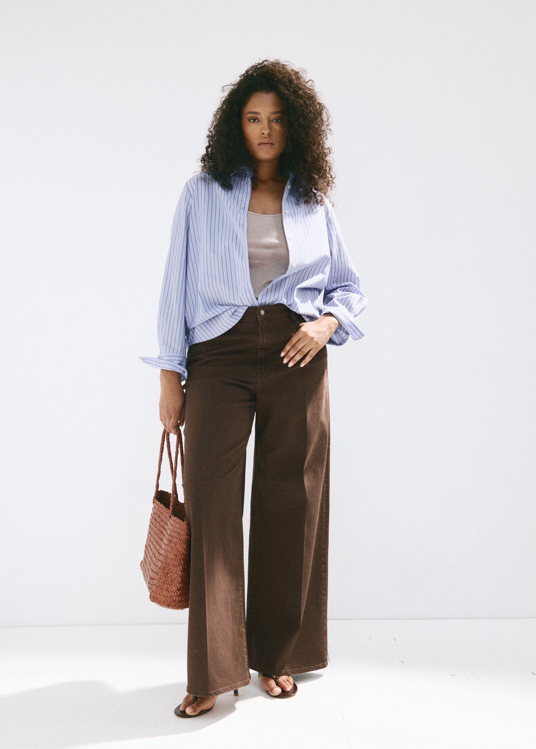 Cotton and lyocell blend straight s