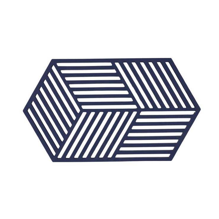 Grytunderlägg Hexagon 24 x 14 x 0,9 cm Midnight Silikon