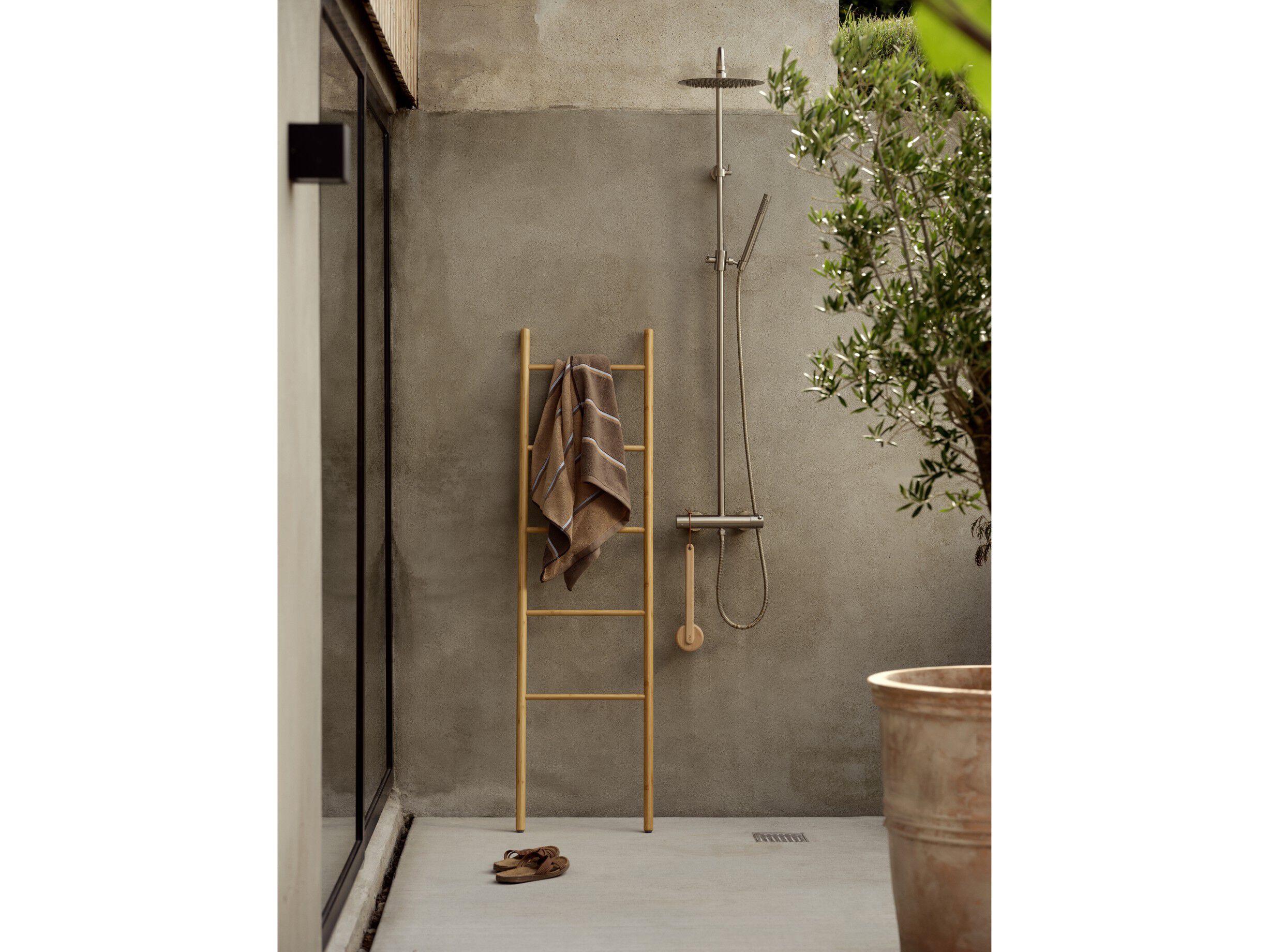 Handduk Sauna 50x100 White/Soft Grey/Eucalyptus