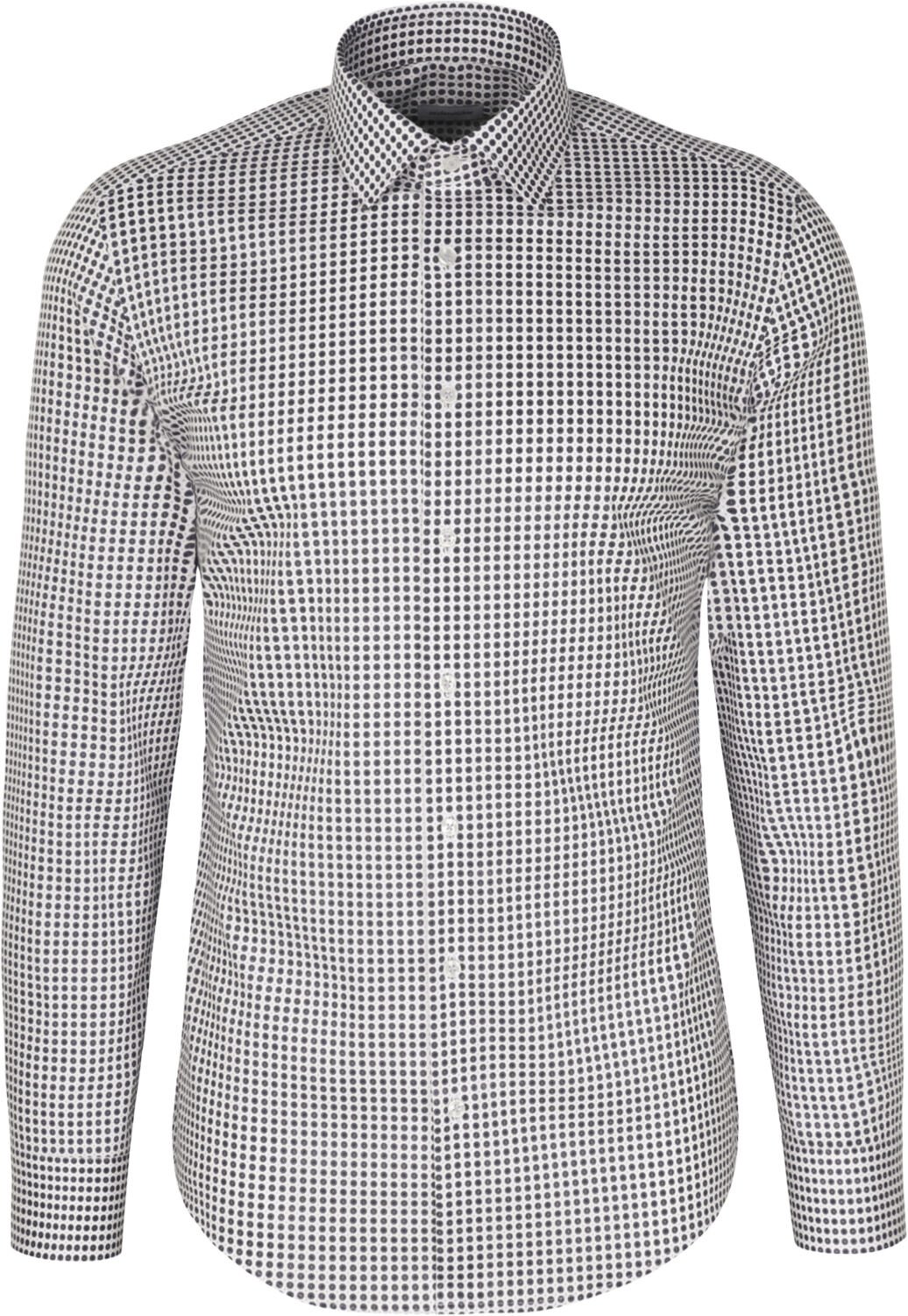 Performance shirt Slim Long sleeve Kent-Collar Print