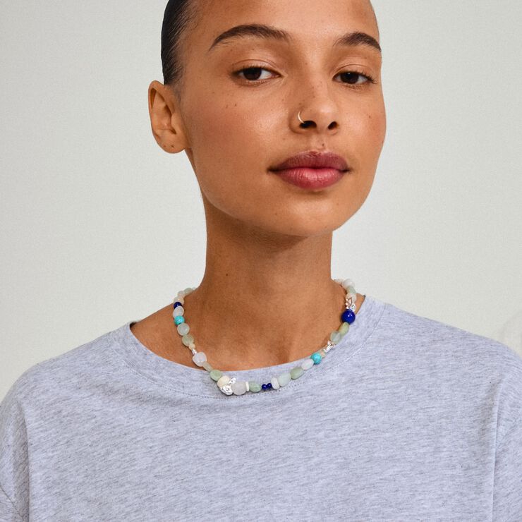 DREAM necklace blue/silver-plated