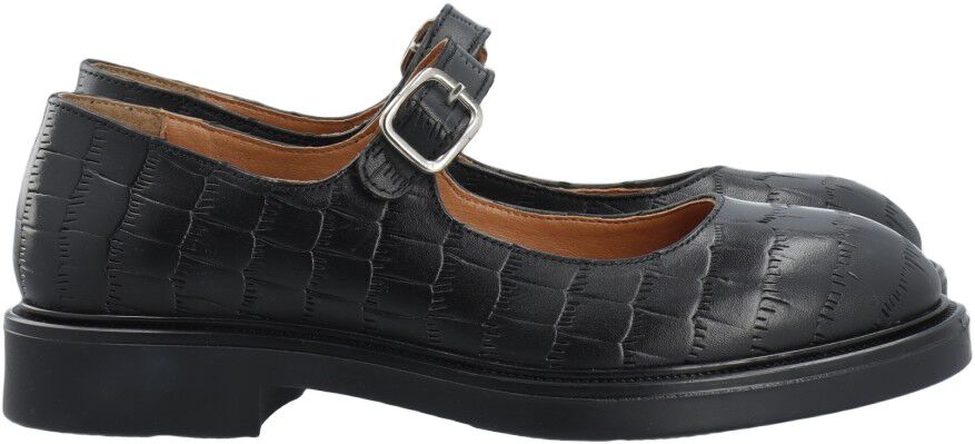 BIAADDA Mary Jane Croco Embossed Leather