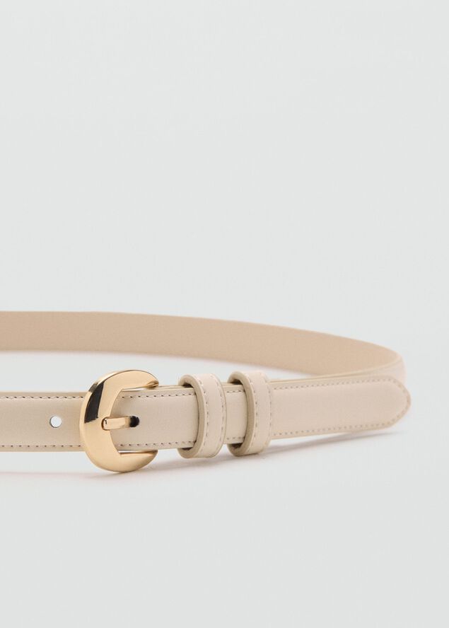 Buckle skinny belt