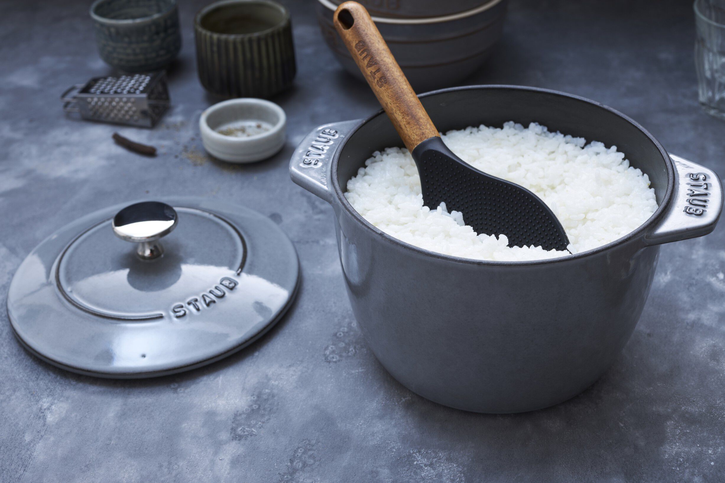 La Cocotte Risgryta 16 cm / 1,75 l, Rund, Grafitgr&aring;, Gjutj&auml;rn