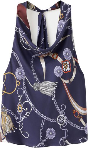 Printed halter top