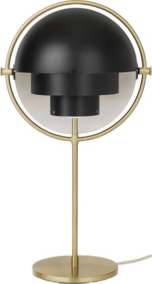 Multi-Lite Portable Lamp, EU (Base: Brass, Shade: Black Semi Matt)