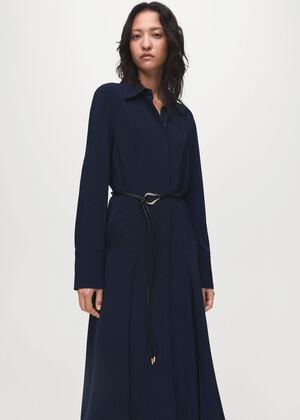 Belt shirt dress