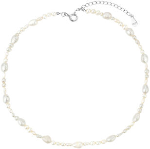 Pearly mix halsk&aelig;de - Forgyldt