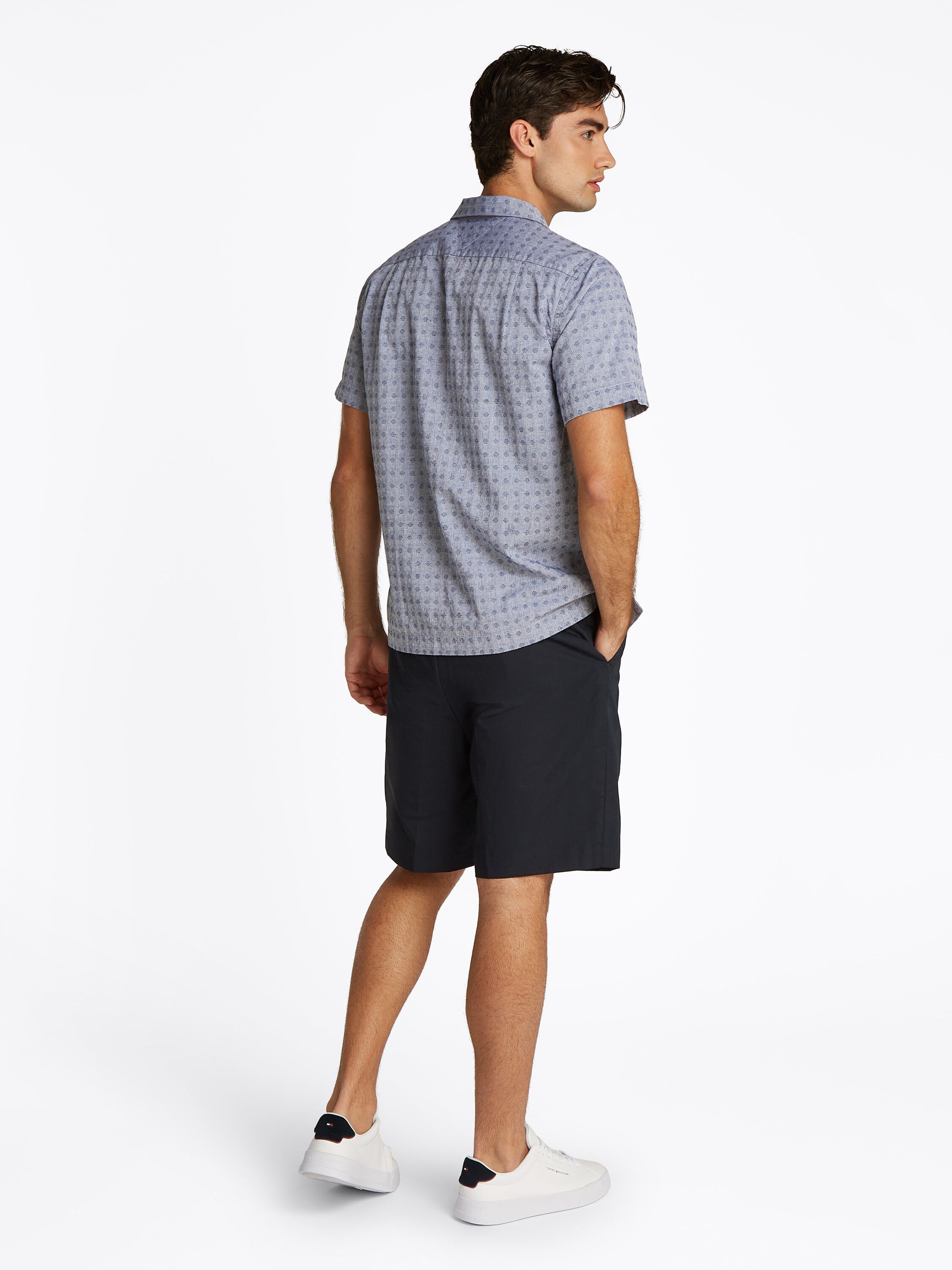 COTTON LINEN DOBBY SS RF SHIRT