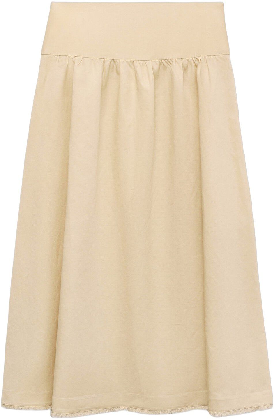 Midi skirt with frayed ends