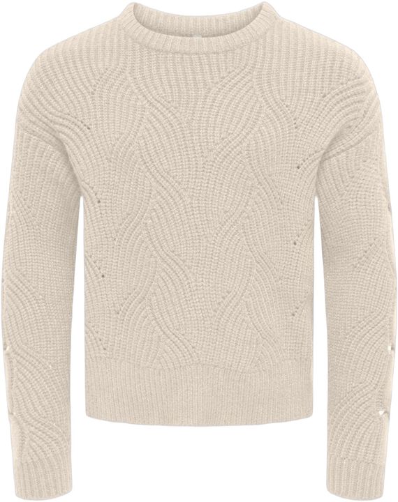 KOGKATIA LS STRUCTURE O-NECK CP KNT