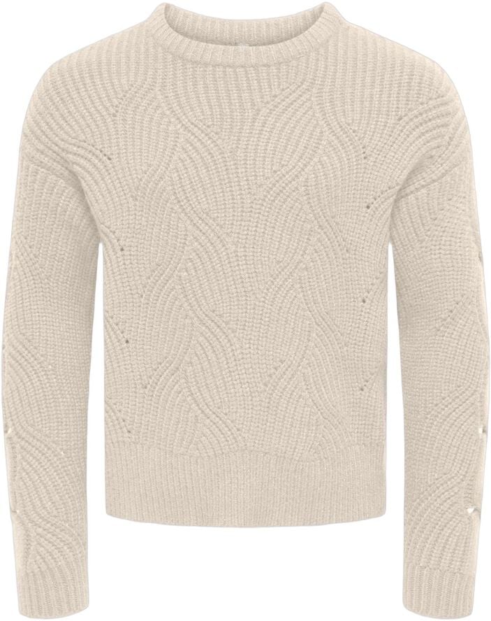 KOGKATIA LS STRUCTURE O-NECK CP KNT