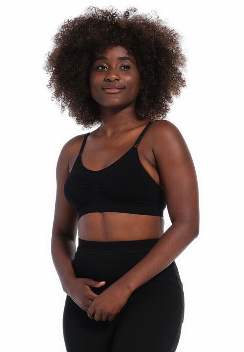 Comfort Bra Spaghetti Straps - bamboo black - XL