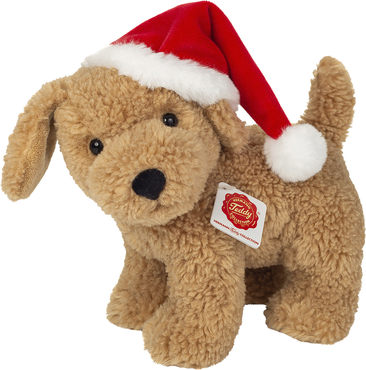 Teddy Hermann - Hund med nissehue 20 cm