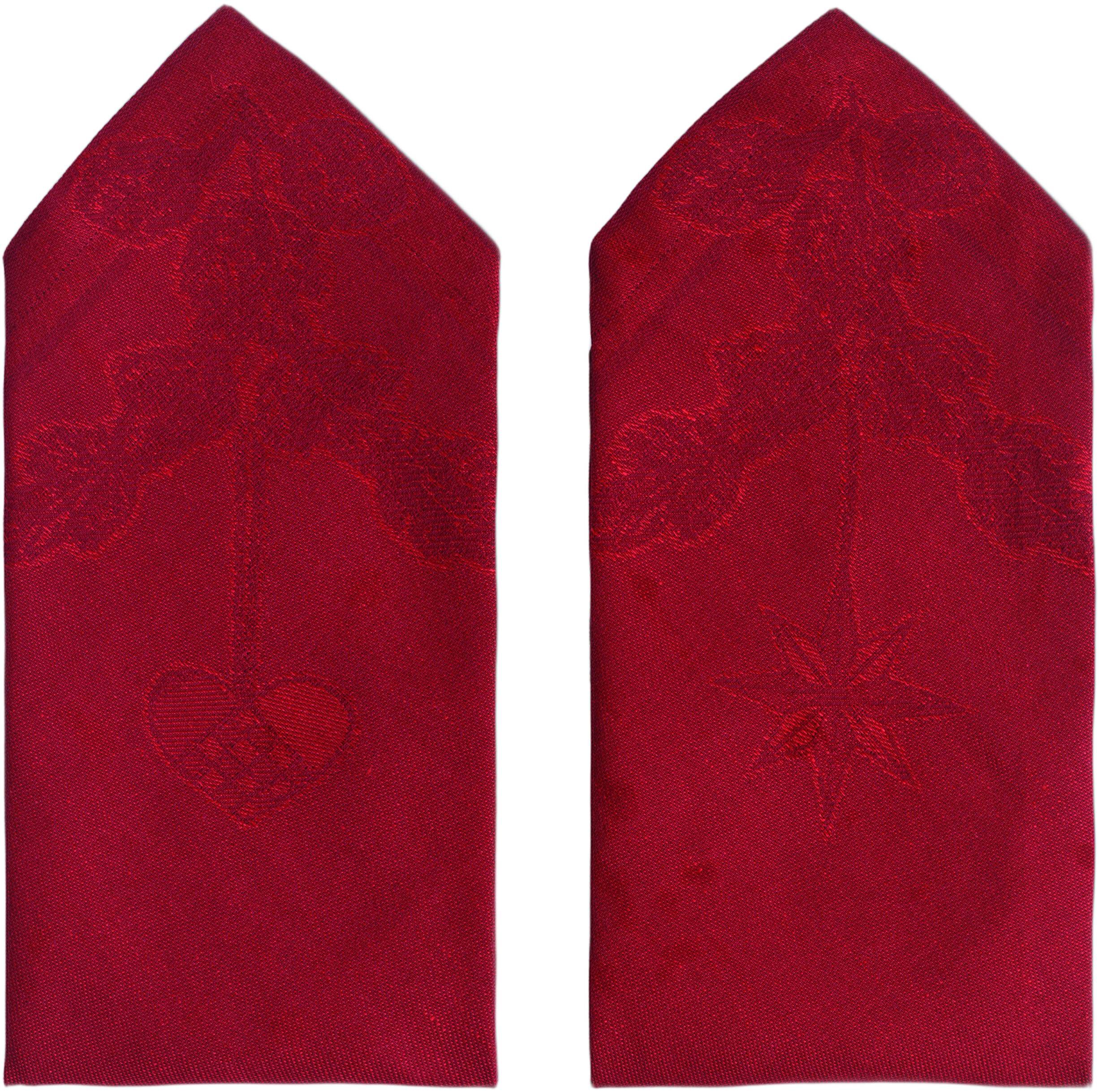 Stjerne Riflet serviet r&oslash;d 2pk