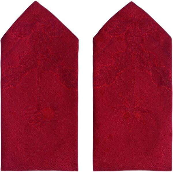 Stjerne Riflet serviet rød 2pk