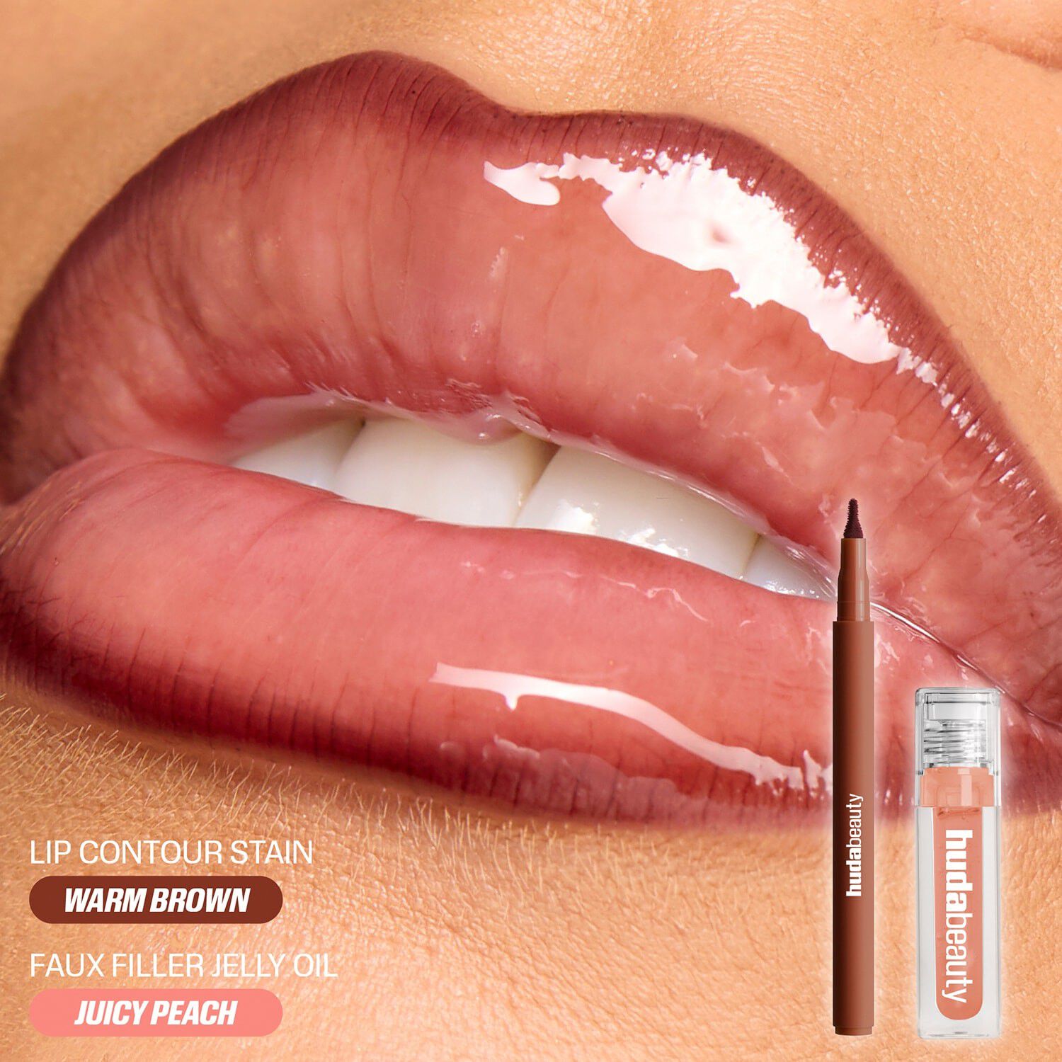 Kiss Me Lip Duo Warm Peach - L&auml;ppset