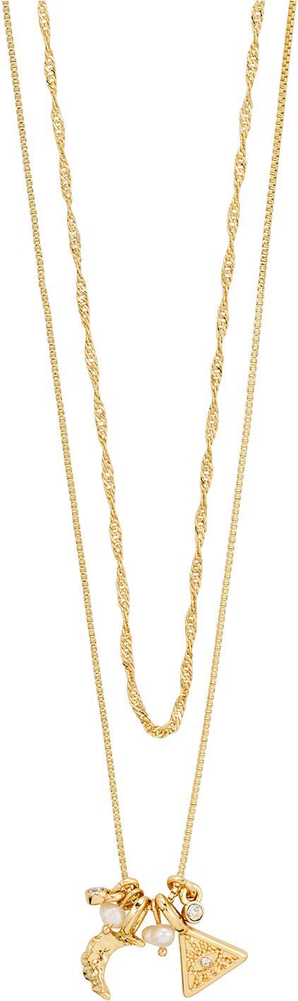 BETWEEN necklace 2-in-1 gold-plated