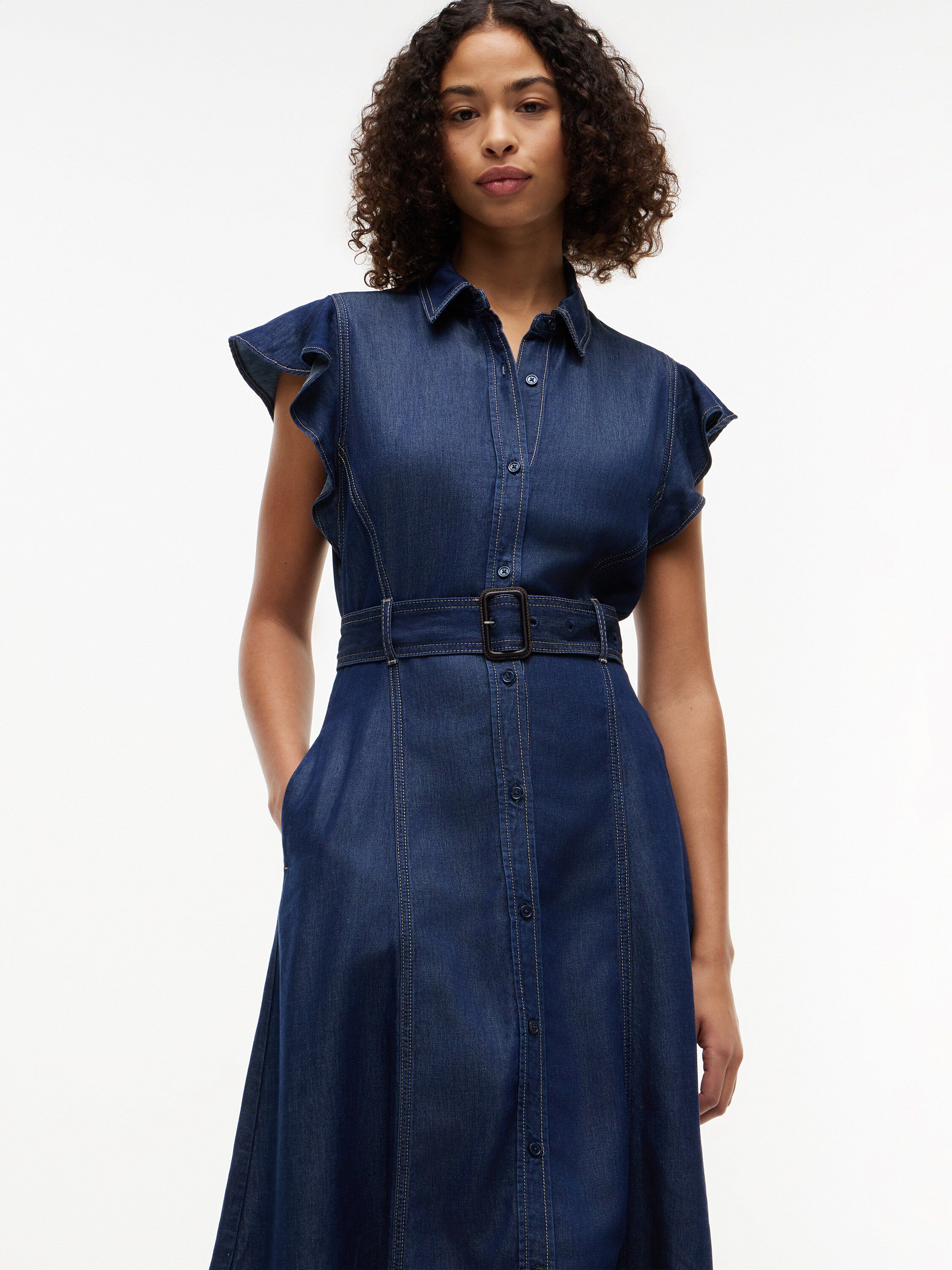 VOLANT F&F MIDI DRESS LENY SS
