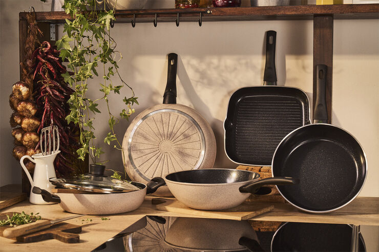 Ledro Wok 28 Beige Rund Aluminum