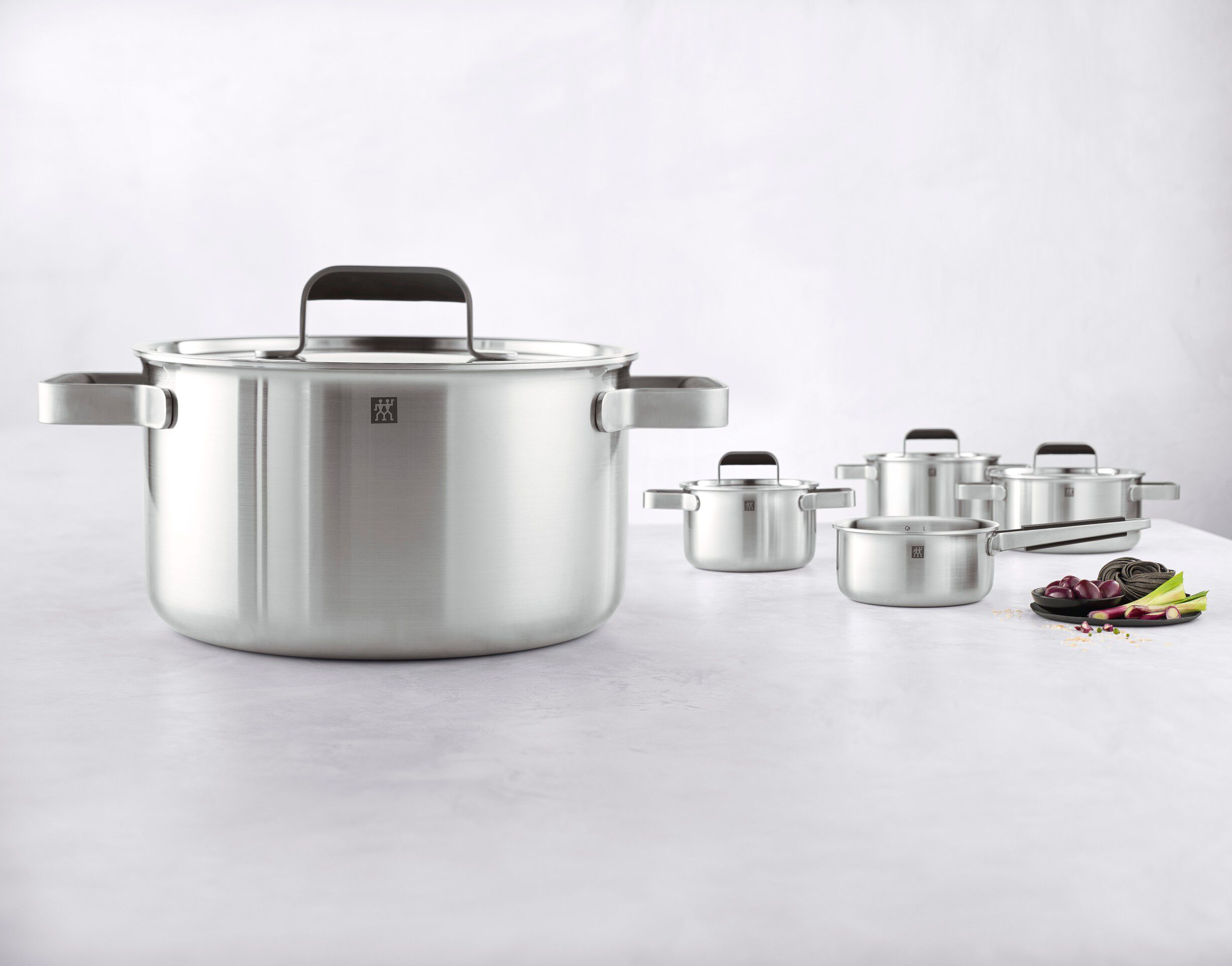 Pure Kastrull & stekpanna set, 5-st, 18/10 Rostfritt st&aring;l