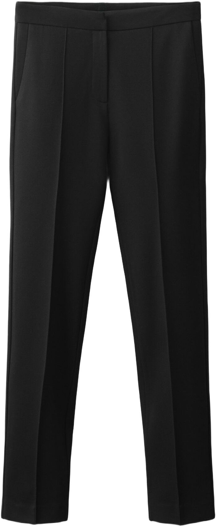 Straight mid-rise trousers