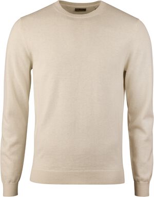 Sweater Knitted Crew Neck Hemp / Cotton