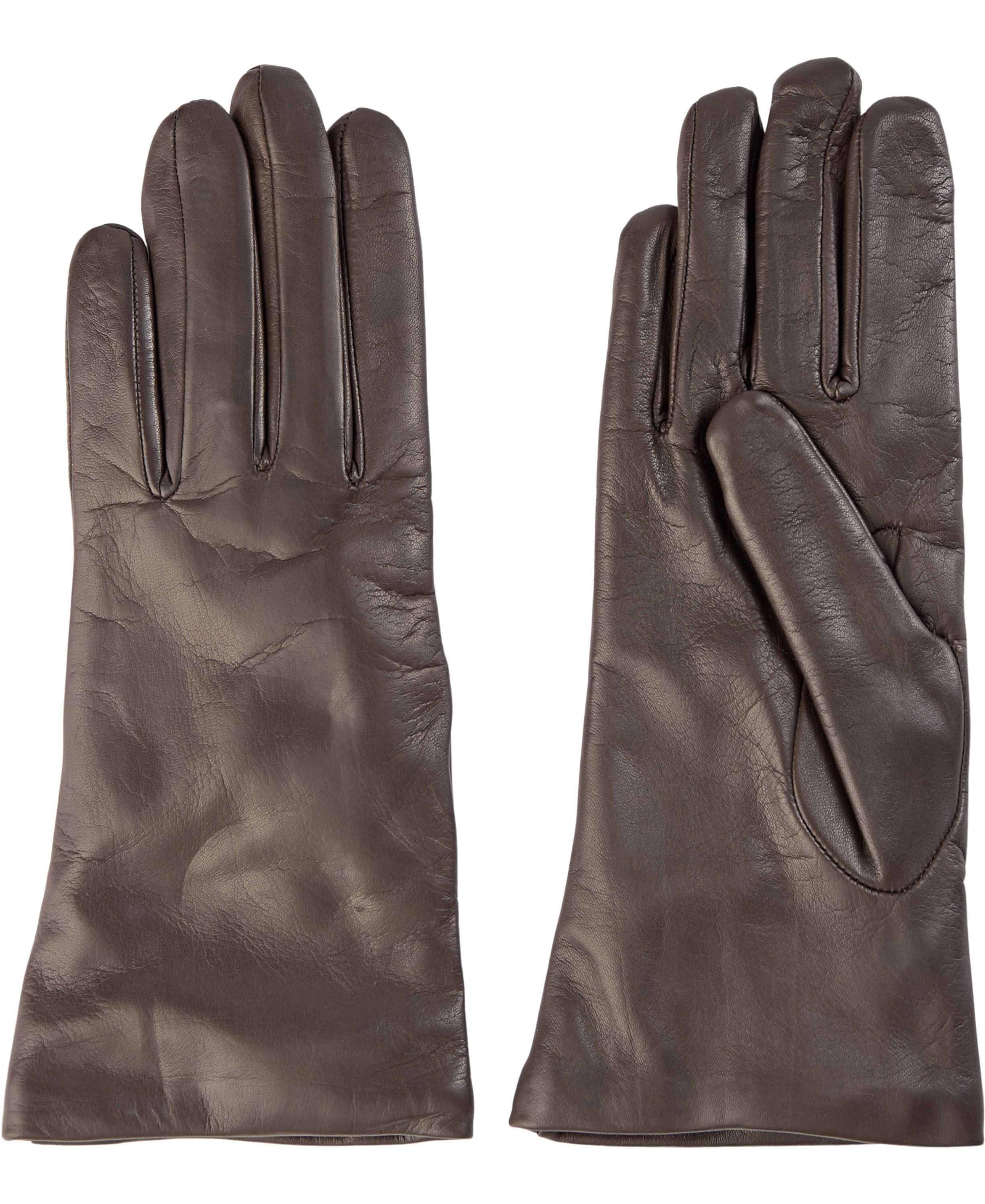 L&aelig;derhandsker med uld