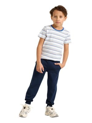 Soft cotton joggers with elastic wa