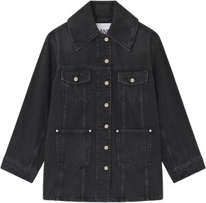 Rigid Denim Midi Jacket