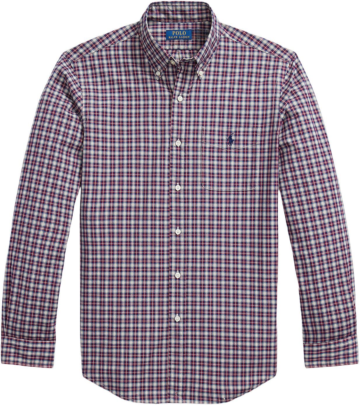 Custom Fit Plaid Poplin Shirt