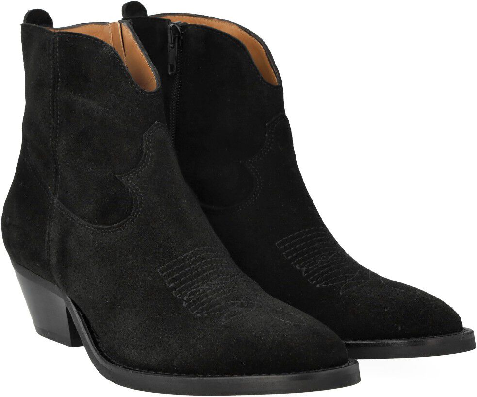 Cowboyst&oslash;vle med dekorative stiknin