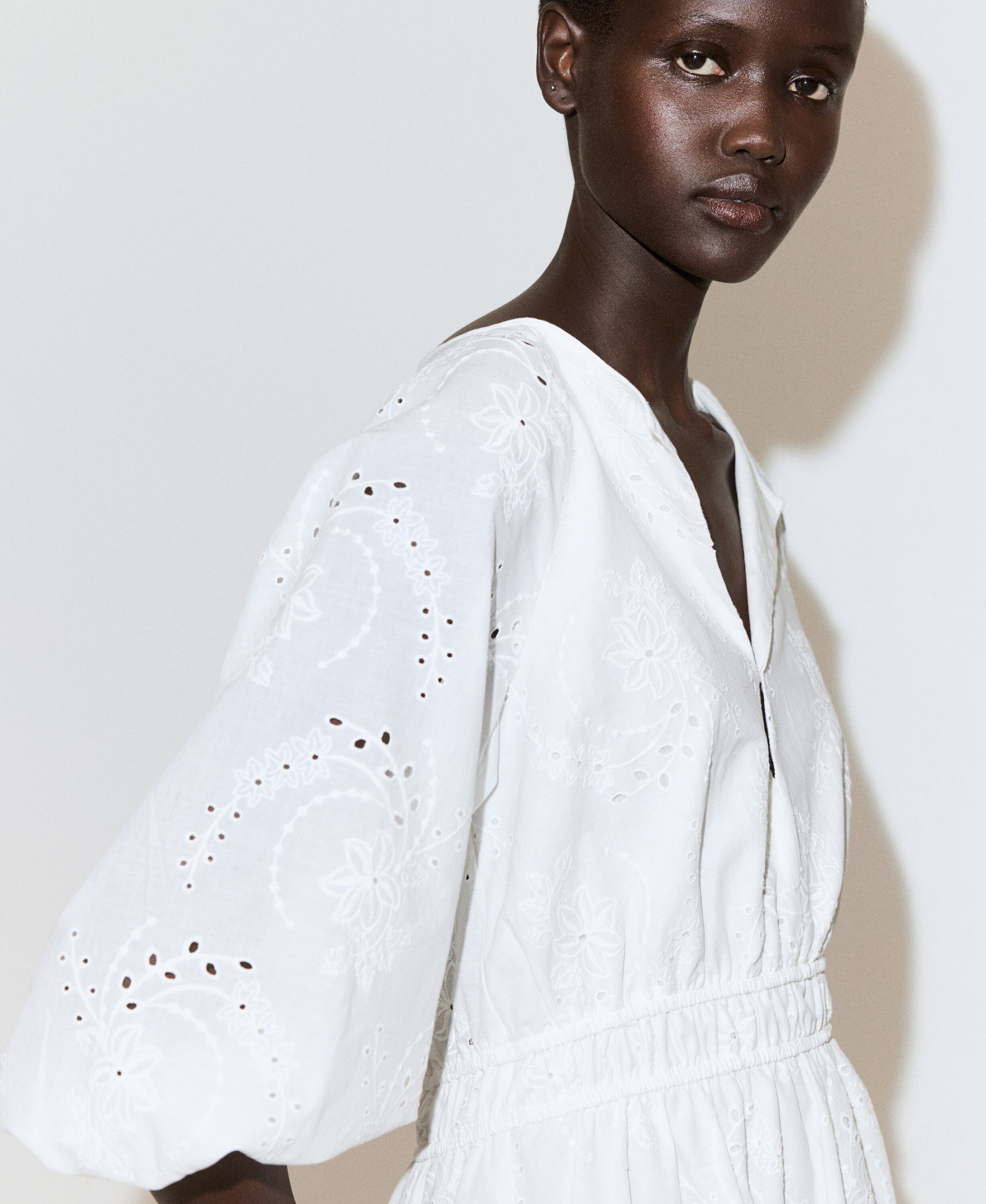 Embroidered short dress