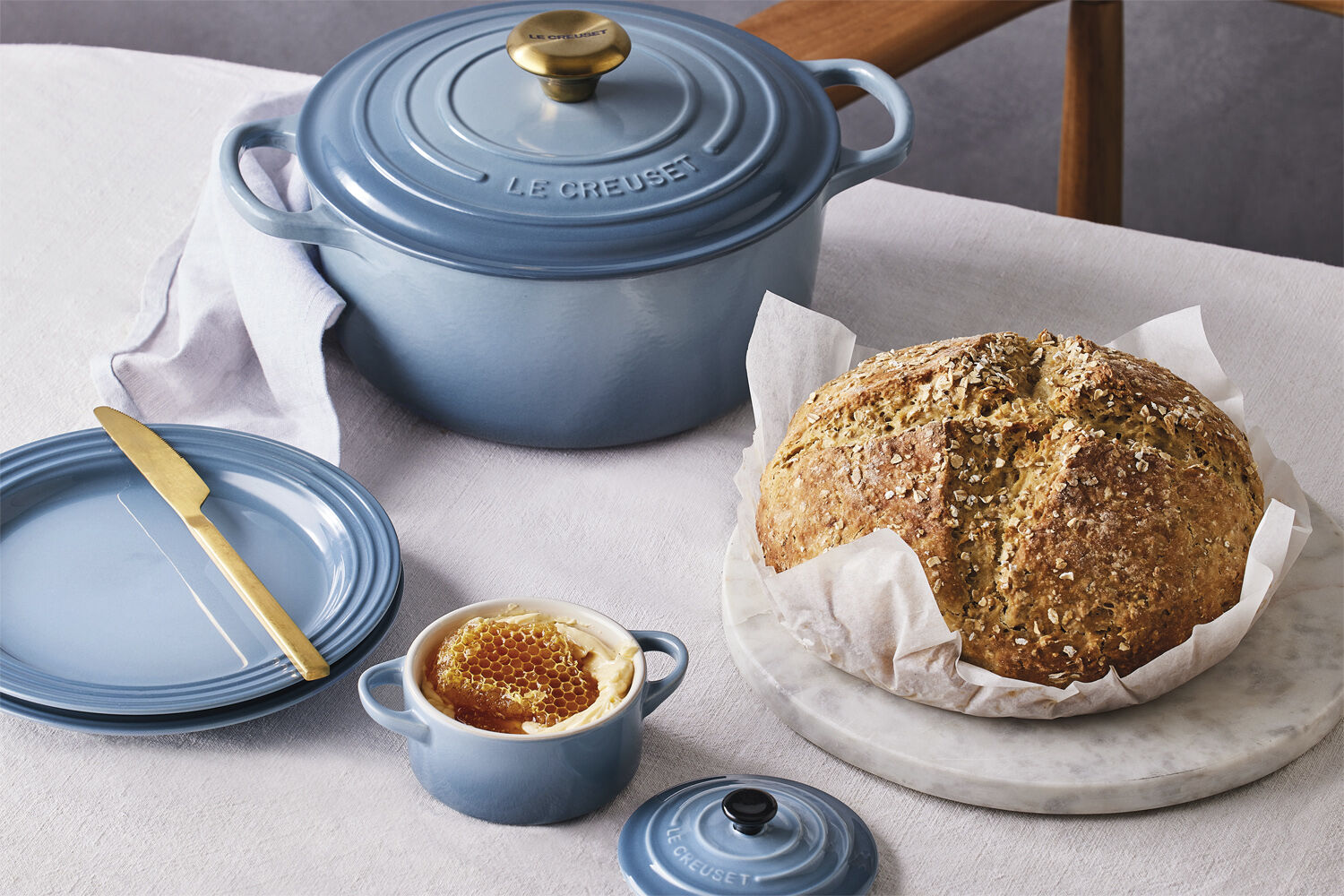 Rund st&oslash;bejernsgryde 4,2L Chambray