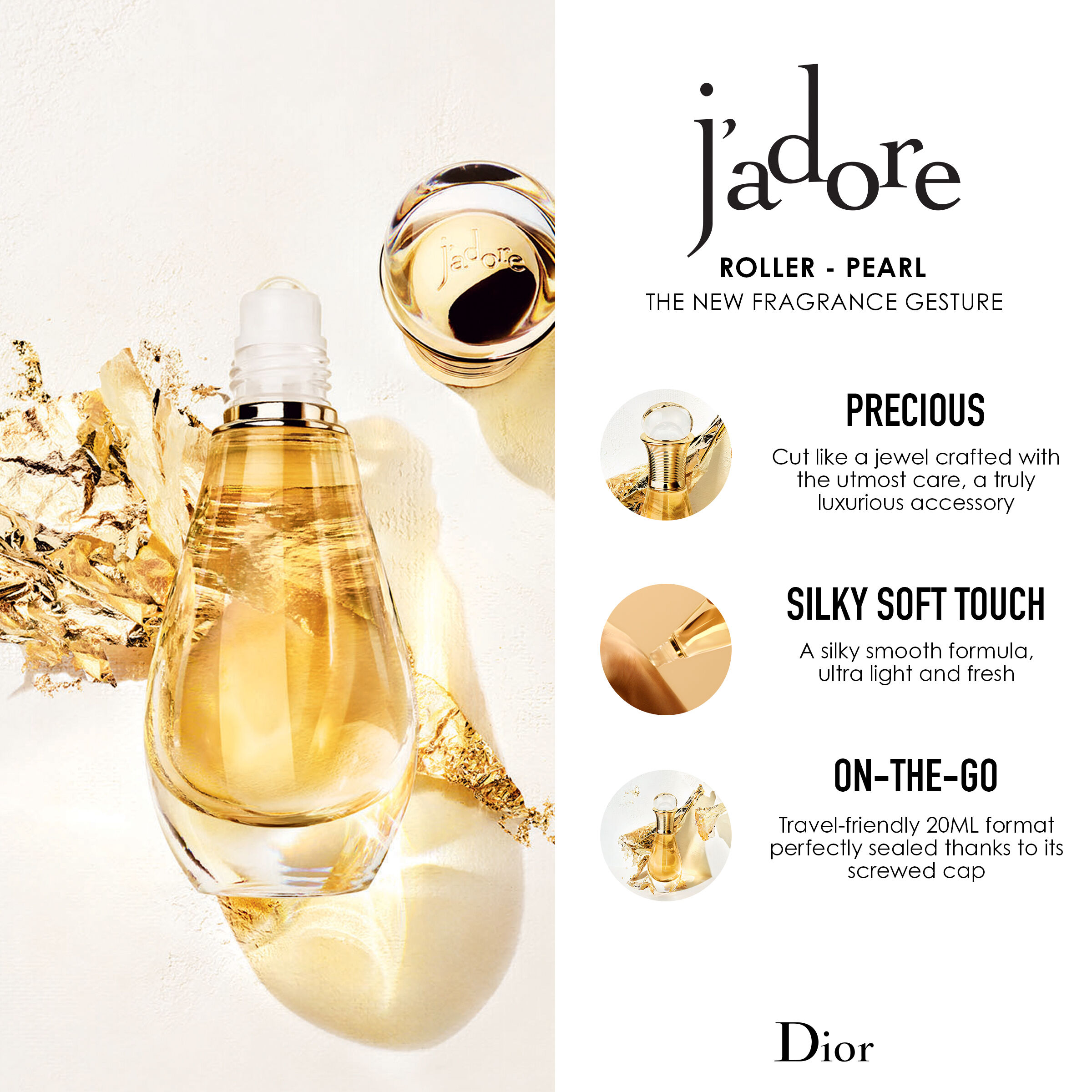 J'adore Eau de parfum roller-pearl