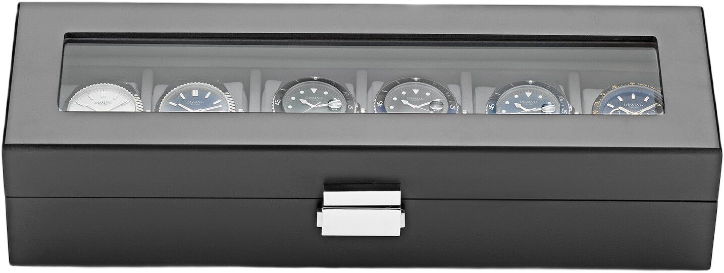 Watch Box 6 Watches Black Wood DIT0