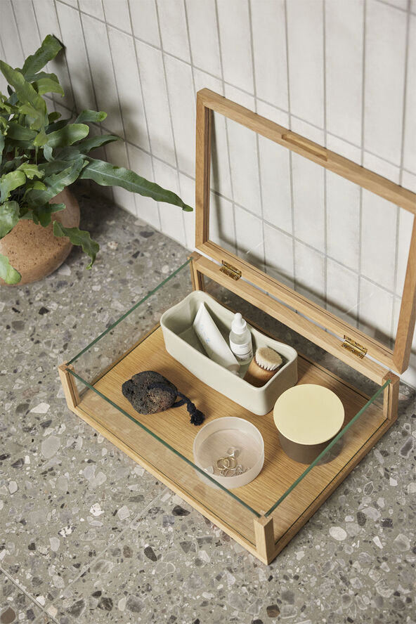 Amare Skrivebordsordner Small Sand/Grøn