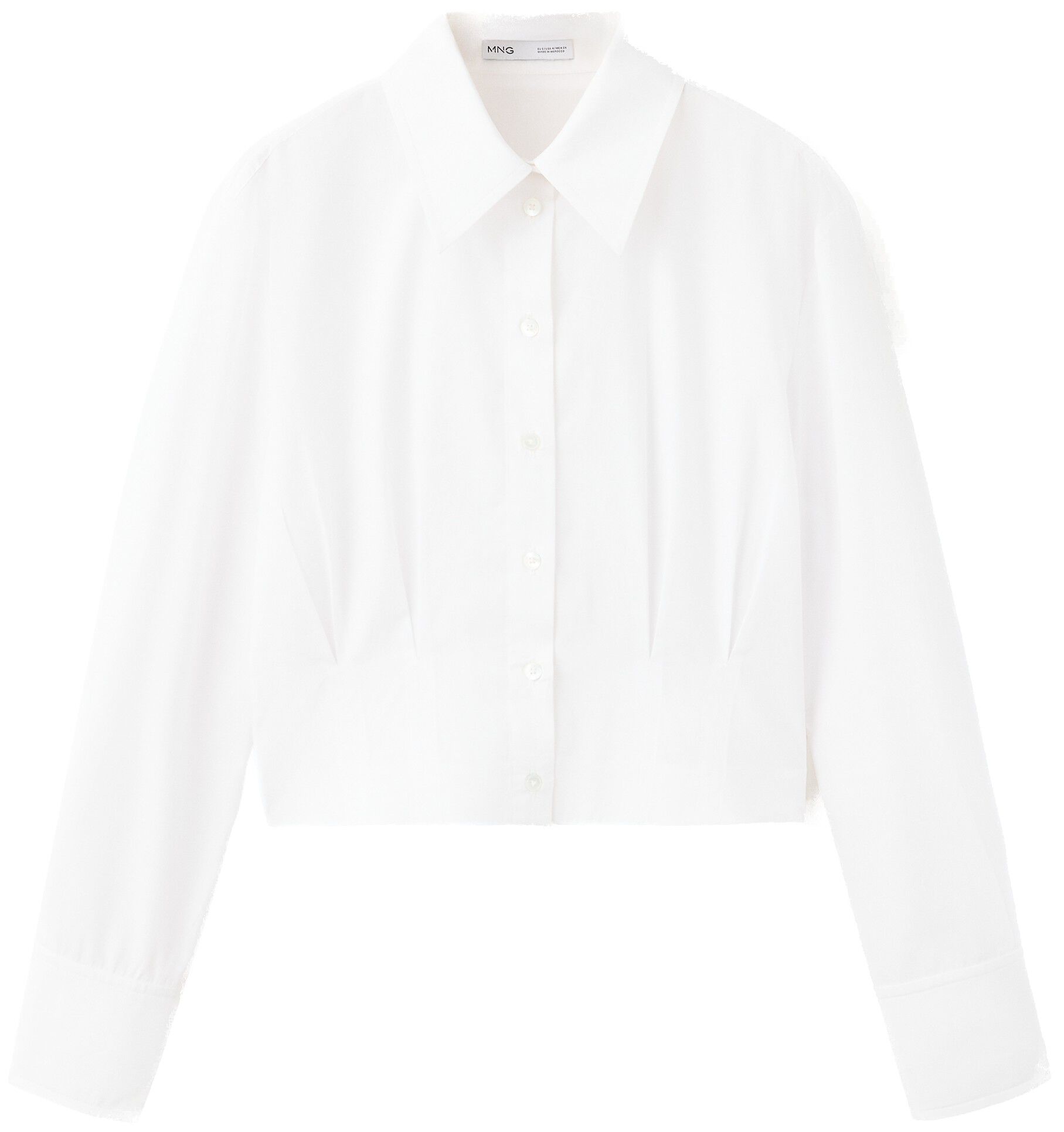 Pleated cotton shirt