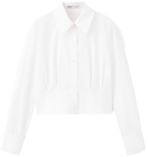 Pleated cotton shirt