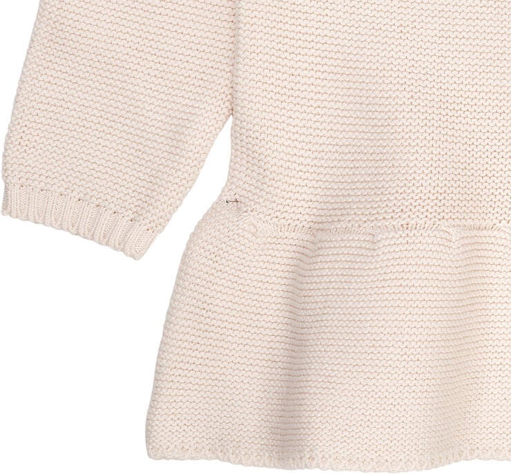 KNITTED PULLOVER W. FRILL