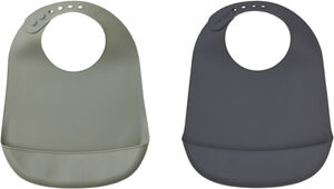 Tilda silicone bib solid - 2 pack