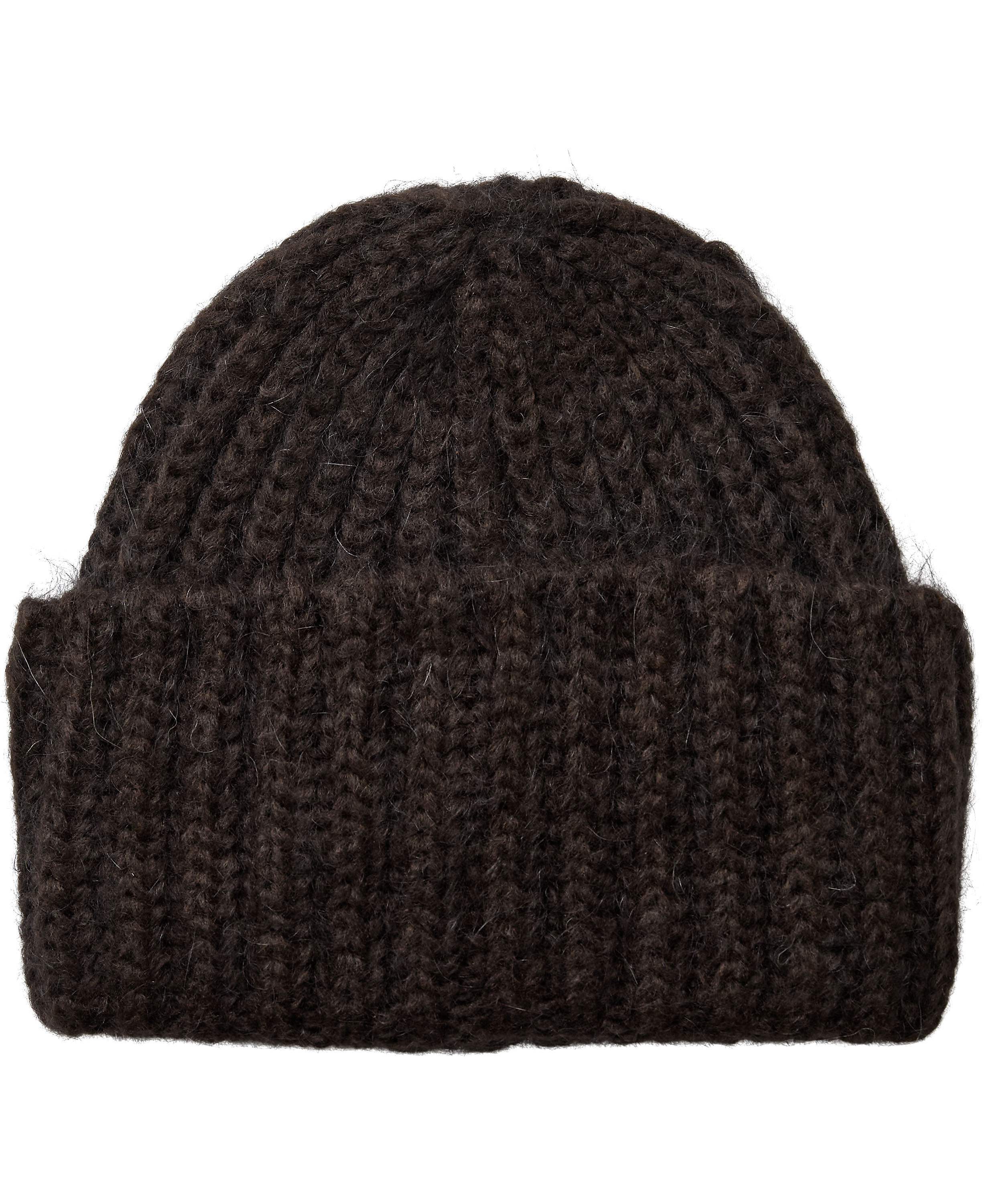 Chunky Rib Beanie Chocolate Brown