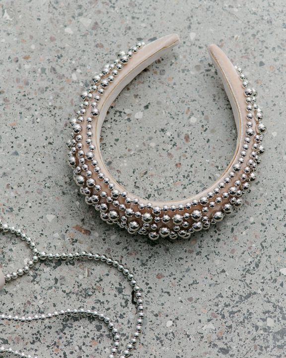 Day Beaded Chrome Hair Band