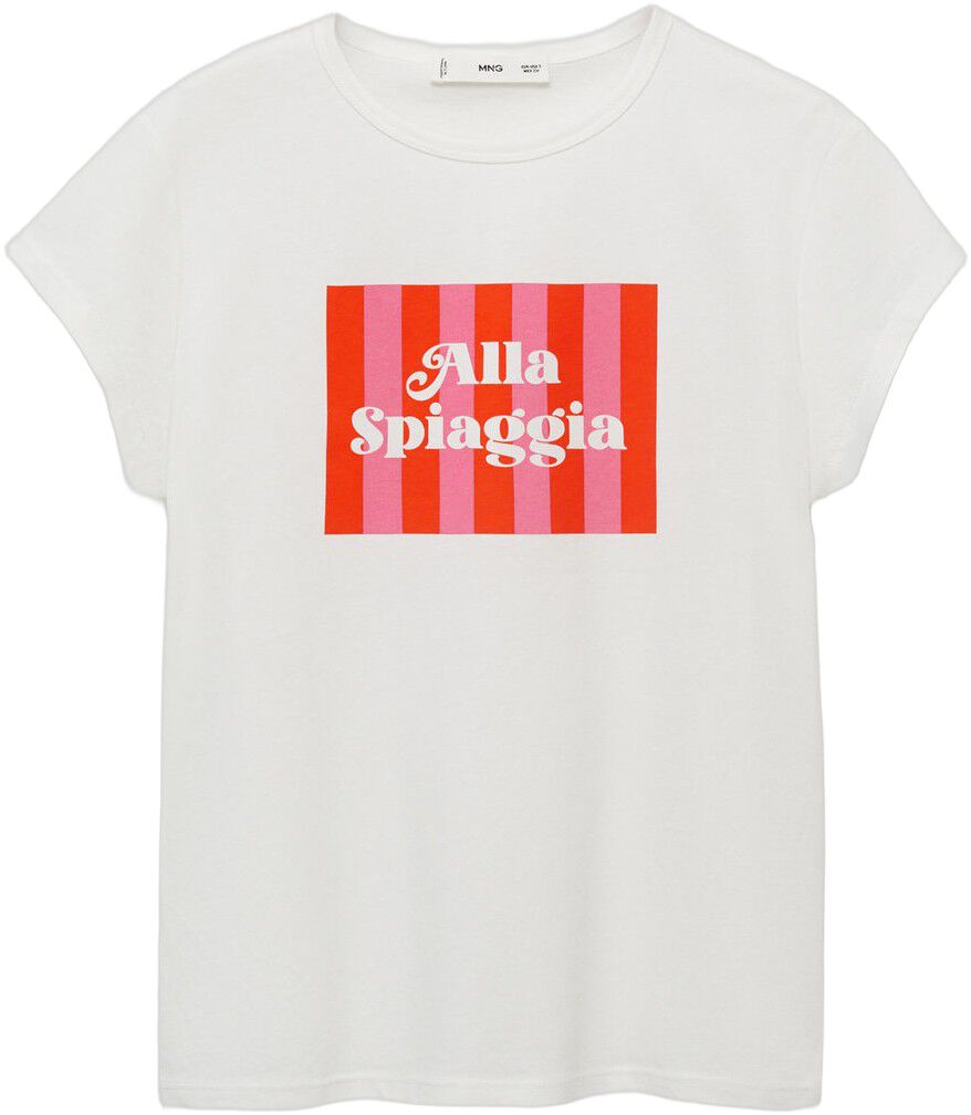 Printed cotton-blend t-shirt