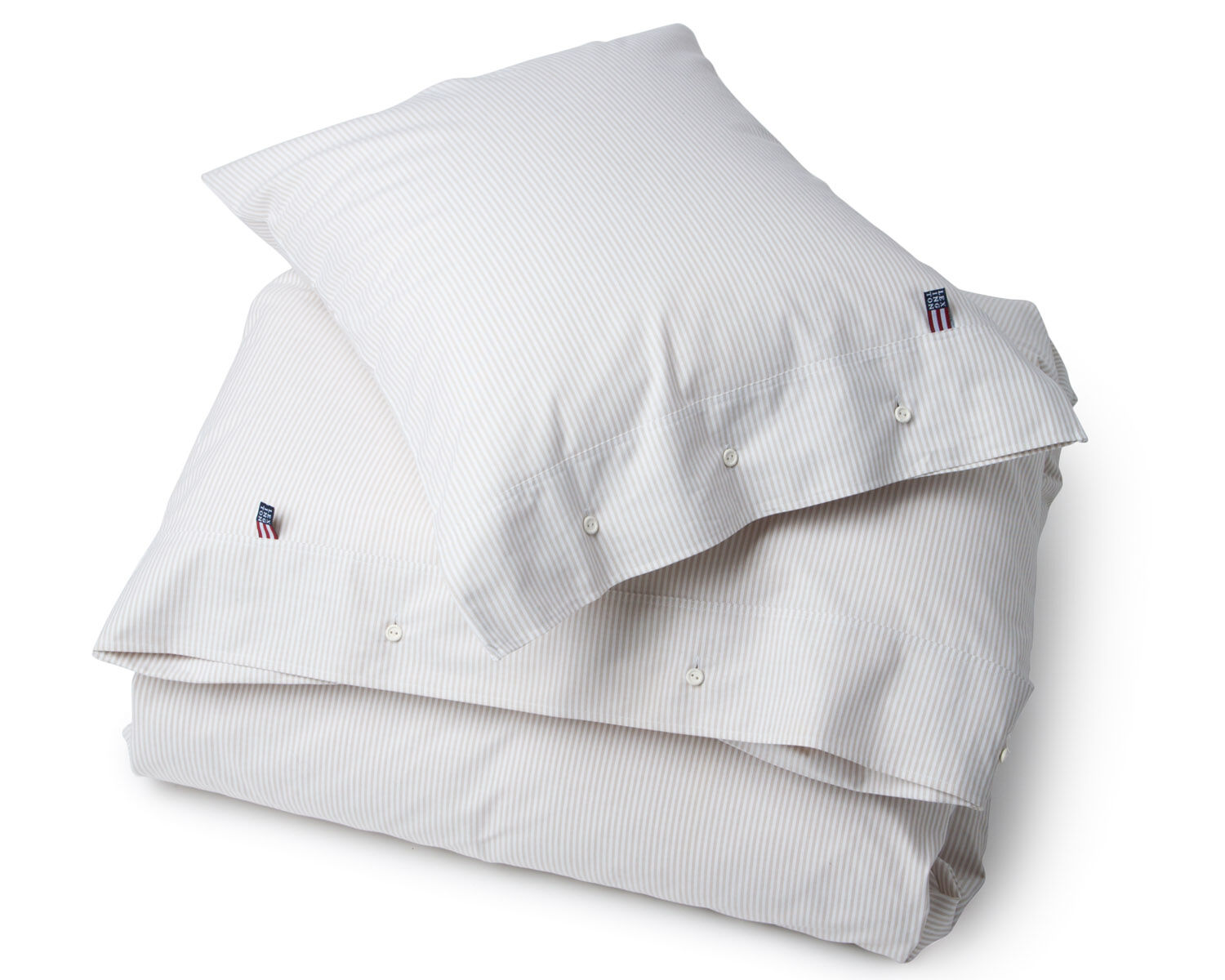 Pin Point Beige/White Duvet