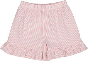 Seersucker stripe frill shorts