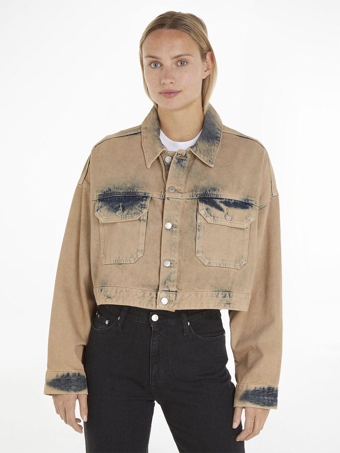 Denim cropped jacket