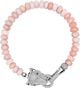 Pink Opal Bracelet with Panther Head