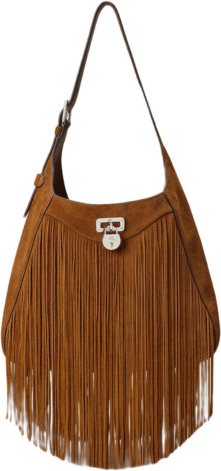 Fringe-Trim Large Tanner Shoulder Bag