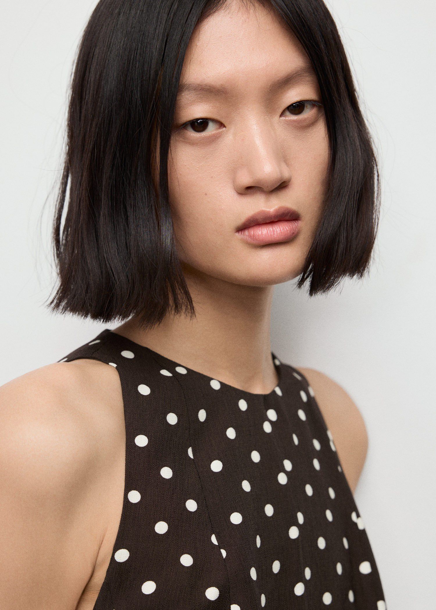 A-line polka dot dress